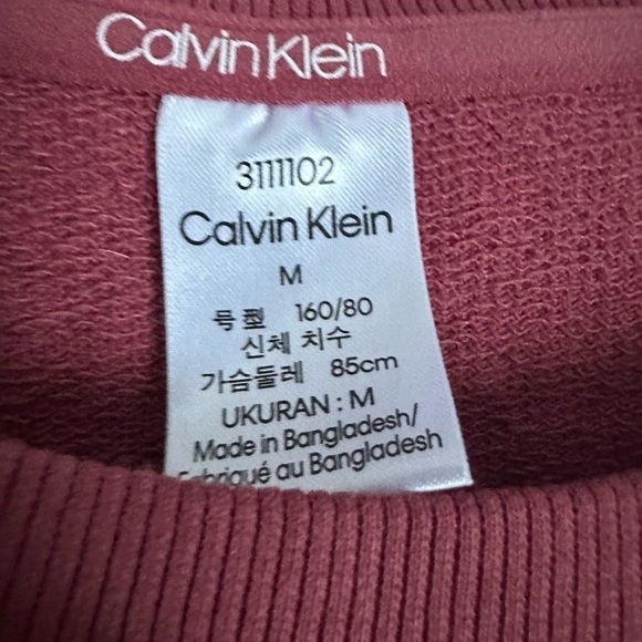 Calvin Klein maroon Crew Neck Sweater - Picture 3 of 4